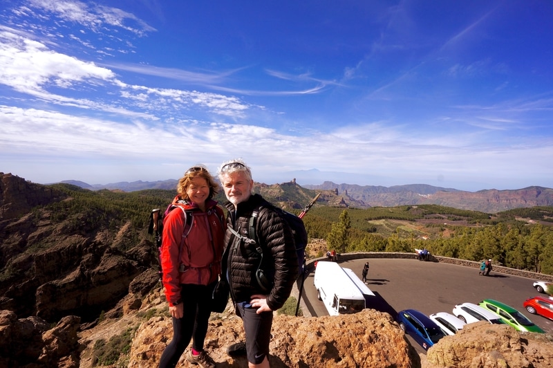 Her er vi på Gran Canarias høyeste fjell.