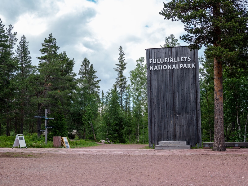 Inngang Fulufjällets nationalpark.