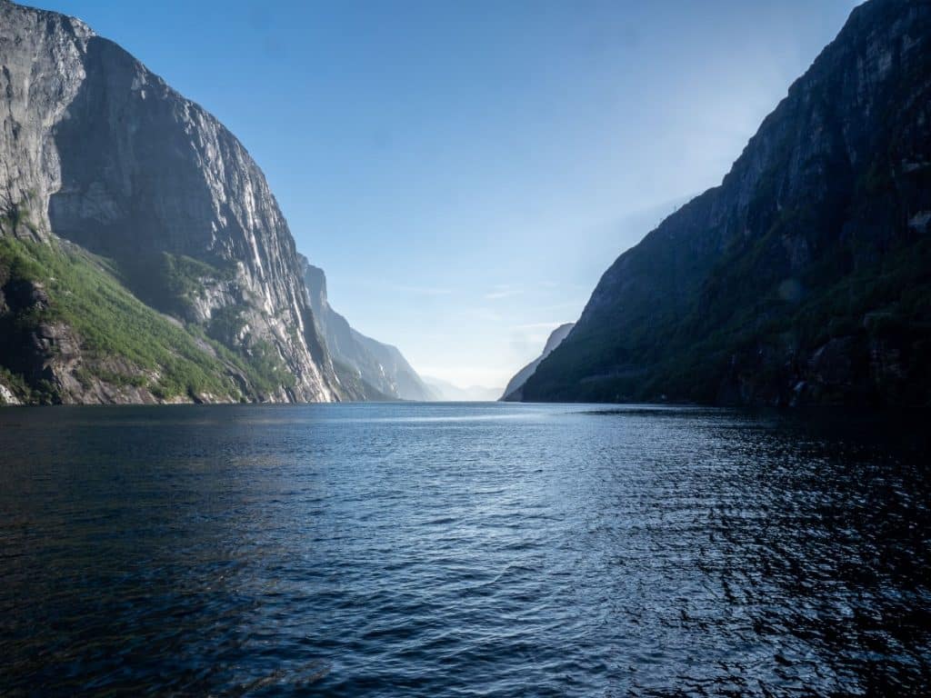 Bilde av Lysefjorden sett fra Lysebotn.